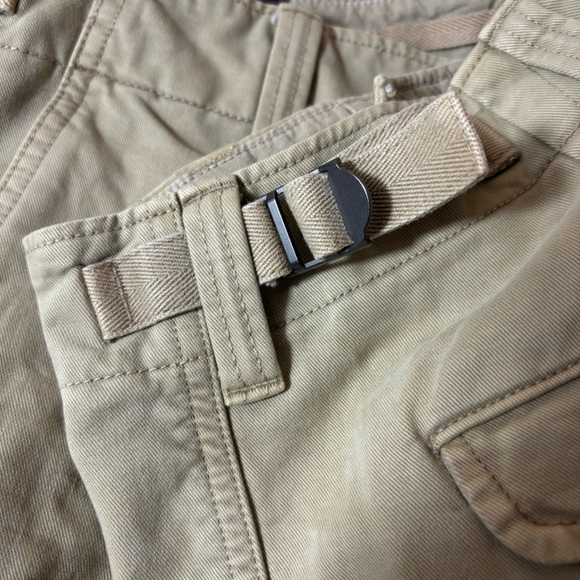 Banana Republic Cargo Shorts Adjustable Waist Buckles Snap Pockets Tan Size 31 - Picture 7 of 15
